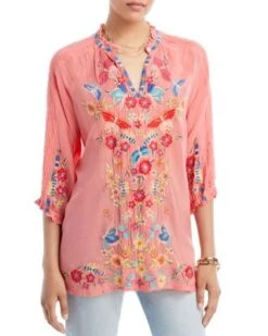 Leona Embroidered Tunic - Johnny Was
