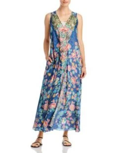 Peppermint Adelia Silk Maxi Dress - Johnny Was