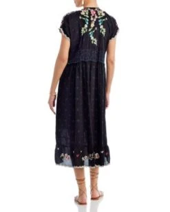Ezra Embroidered Midi Dress - Johnny Was -Johnny Was 12951076 fpx