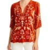 Clara Velvet Embroidered Blouse - Johnny Was -Johnny Was 12974155 fpx
