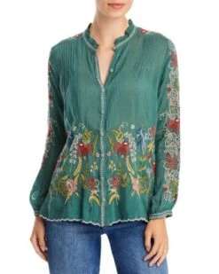 Johnny Was 24 Ruelle Embroidered Blouse - Johnny Was