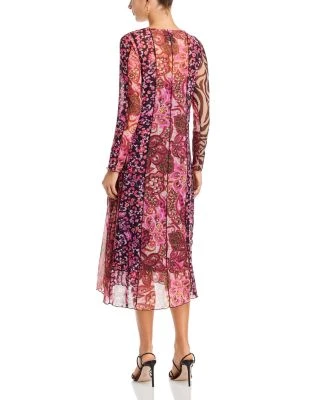 Agatha Mesh Paneled Midi Dress - Johnny Was 4 Agatha Mesh Paneled Midi Dress - Johnny Was - Image 2