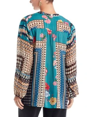 Mykee Tori Printed Button Front Blouse - Johnny Was 4 Mykee Tori Printed Button Front Blouse - Johnny Was - Image 2