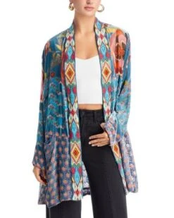 Vember Burnout Printed Kimono - Johnny Was