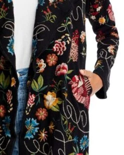 Rana Hooded Embroidered Cardigan - Johnny Was -Johnny Was 13175009 fpx