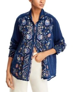 Mckenzie Embroidered Eyelet Blouse - Johnny Was