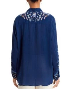 Mckenzie Embroidered Eyelet Blouse - Johnny Was -Johnny Was 13196336 fpx