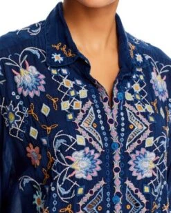 Mckenzie Embroidered Eyelet Blouse - Johnny Was -Johnny Was 13196337 fpx