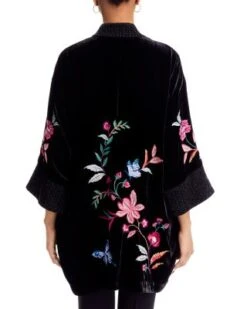 Sandra Embroidered Velvet Kimono - Johnny Was -Johnny Was 13196557 fpx