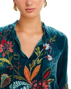 Isabella Velvet Field Blouse - Johnny Was -Johnny Was 13234116 fpx