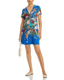 Tee Bee Twist Front Floral Dress - Johnny Was -Johnny Was 13239014 fpx