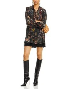 Aggie Embroidered Silk Tunic - Johnny Was -Johnny Was 13239898 fpx