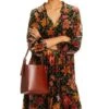 Jasmoon Floral Velvet Peasant Dress - Johnny Was -Johnny Was 13239905 fpx