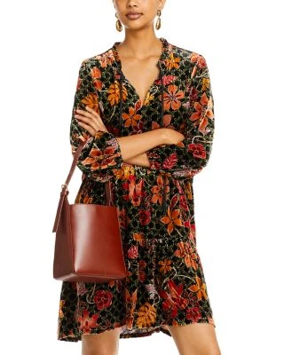 Jasmoon Floral Velvet Peasant Dress - Johnny Was 3 Jasmoon Floral Velvet Peasant Dress - Johnny Was