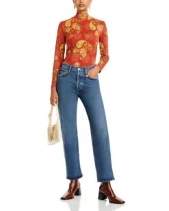 Janie Paisley Mock Neck Top - Johnny Was -Johnny Was 13239936 fpx