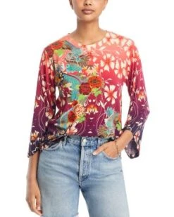 Adalena Kimono Sleeve Top - Johnny Was
