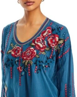 Giovanna Embroidered Top - Johnny Was -Johnny Was 13287655 fpx