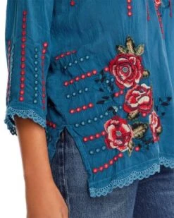 Giovanna Embroidered Top - Johnny Was -Johnny Was 13287656 fpx