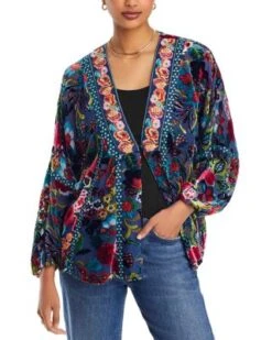 Minto Burnout Velvet Jacket - Johnny Was