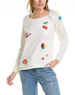 Johnny Was Imsical Cashmere-Blend Top Women