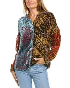 Johnny Was Frida Silk-Blend Blouse Women