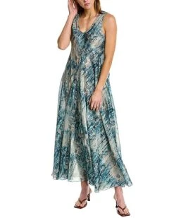 Johnny Was Santorini Silk Bias Cut Dress Women