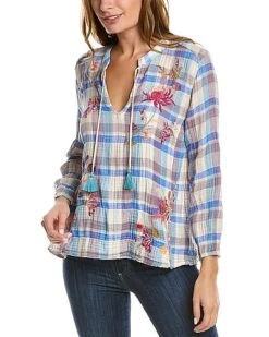 Johnny Was Viviana Effortless Scarf Blouse Women
