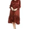 Johnny Was Rust Asteria Tiered Silk Dress Women 2 Johnny Was Rust Asteria Tiered Silk Dress Women -Johnny Was 1411181547 RLLD 1