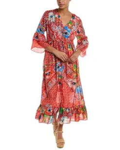 Johnny Was Martha Trina Silk Dress Women