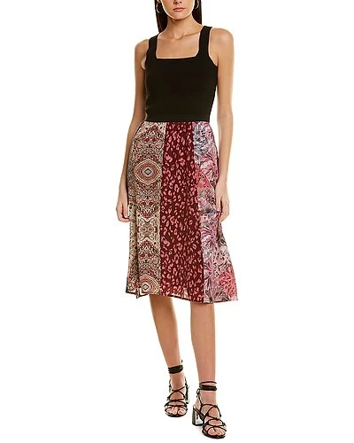 Johnny Was Valencia Paneled Silk Skirt Women 3 Johnny Was Valencia Paneled Silk Skirt Women