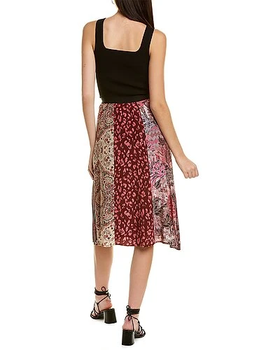 Johnny Was Valencia Paneled Silk Skirt Women 4 Johnny Was Valencia Paneled Silk Skirt Women - Image 2