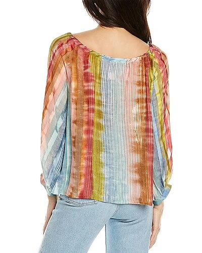 Johnny Was Amanda Silk-Blend Blouse Women 4 Johnny Was Amanda Silk-Blend Blouse Women - Image 2