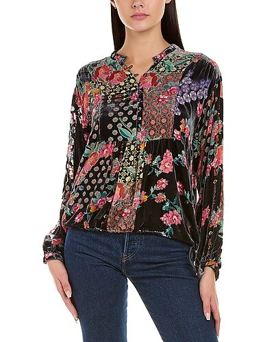 Johnny Was Cosima Silk-Blend Blouse Women 3 Johnny Was Cosima Silk-Blend Blouse Women