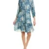 Johnny Was Santorini Button Down Silk Dress Women