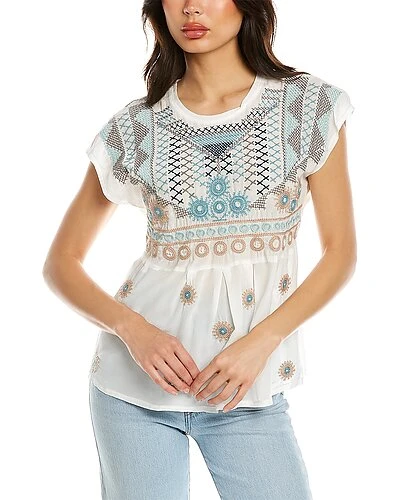 Johnny Was Perlette Silk Blouse Women 3 Johnny Was Perlette Silk Blouse Women