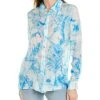 Johnny Was Leah Button Down Silk Shirt Women
