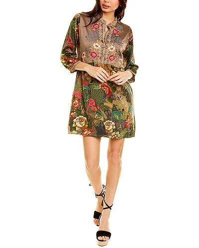 Johnny Was Parrot Gweneth Tunic Silk-Blend Dress Women 3 Johnny Was Parrot Gweneth Tunic Silk-Blend Dress Women