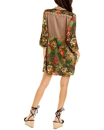 Johnny Was Parrot Gweneth Tunic Silk-Blend Dress Women 4 Johnny Was Parrot Gweneth Tunic Silk-Blend Dress Women - Image 2
