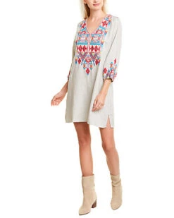 Johnny Was Laurelle Linen Shift Dress Women