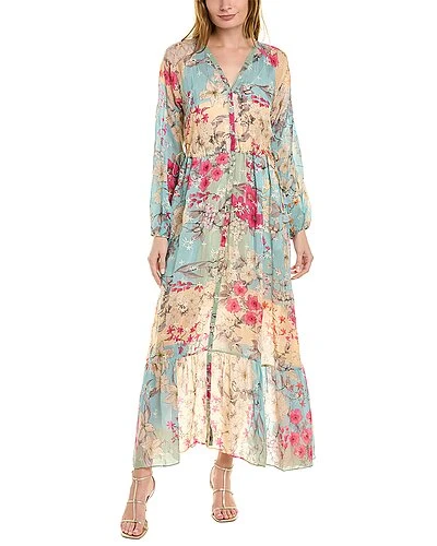 Johnny Was Permint Aphrodite Silk Dress Women 3 Johnny Was Permint Aphrodite Silk Dress Women