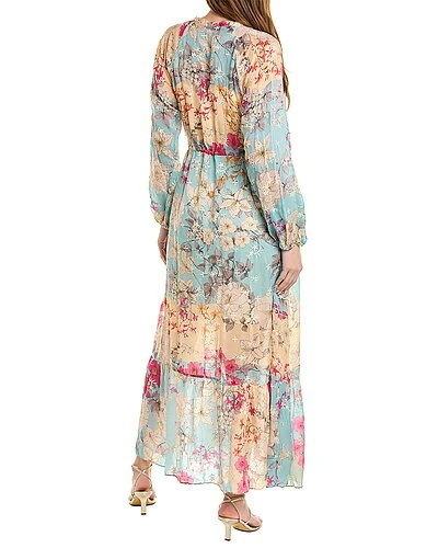 Johnny Was Permint Aphrodite Silk Dress Women 4 Johnny Was Permint Aphrodite Silk Dress Women - Image 2
