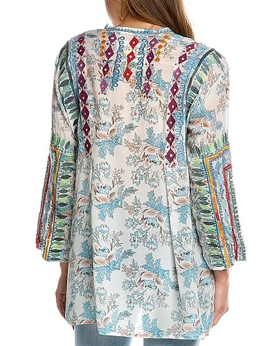 Johnny Was Isla Silk Blouse Women 4 Johnny Was Isla Silk Blouse Women - Image 2