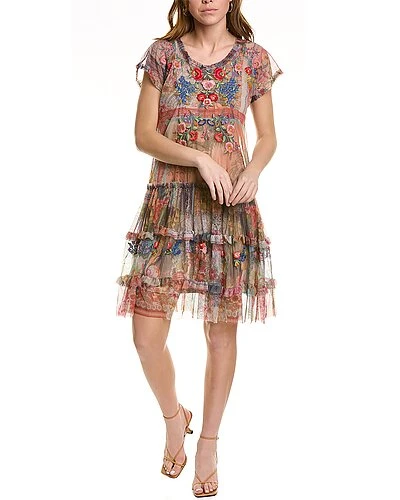 Johnny Was Asuka Mesh Dress Women 3 Johnny Was Asuka Mesh Dress Women