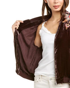 Johnny Was Ioana Silk-Blend Bomber Jacket Women 8 Johnny Was Ioana Silk-Blend Bomber Jacket Women -Johnny Was 1411946433 RLLD 3