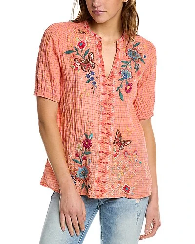 Johnny Was Olinda Puff Sleeve Effortless Blouse Women 3 Johnny Was Olinda Puff Sleeve Effortless Blouse Women