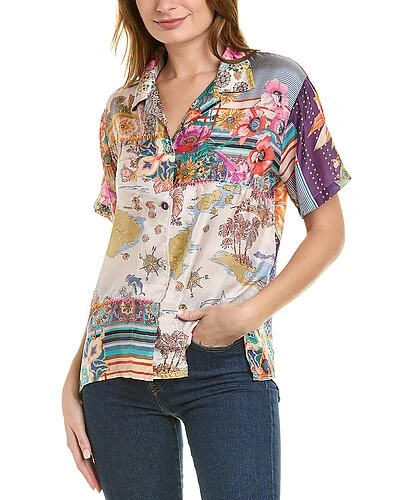 Johnny Was Logan Jules Silk Shirt Women 3 Johnny Was Logan Jules Silk Shirt Women