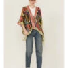 Johnny Was Women's Crate Shay Multicolored Silk Kimono 2 Johnny Was Women's Crate Shay Multicolored Silk Kimono -Johnny Was 2000362201 900 P2
