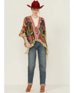 Johnny Was Women's Crate Shay Multicolored Silk Kimono