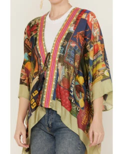 Johnny Was Women's Crate Shay Multicolored Silk Kimono -Johnny Was 2000362201 900 P3