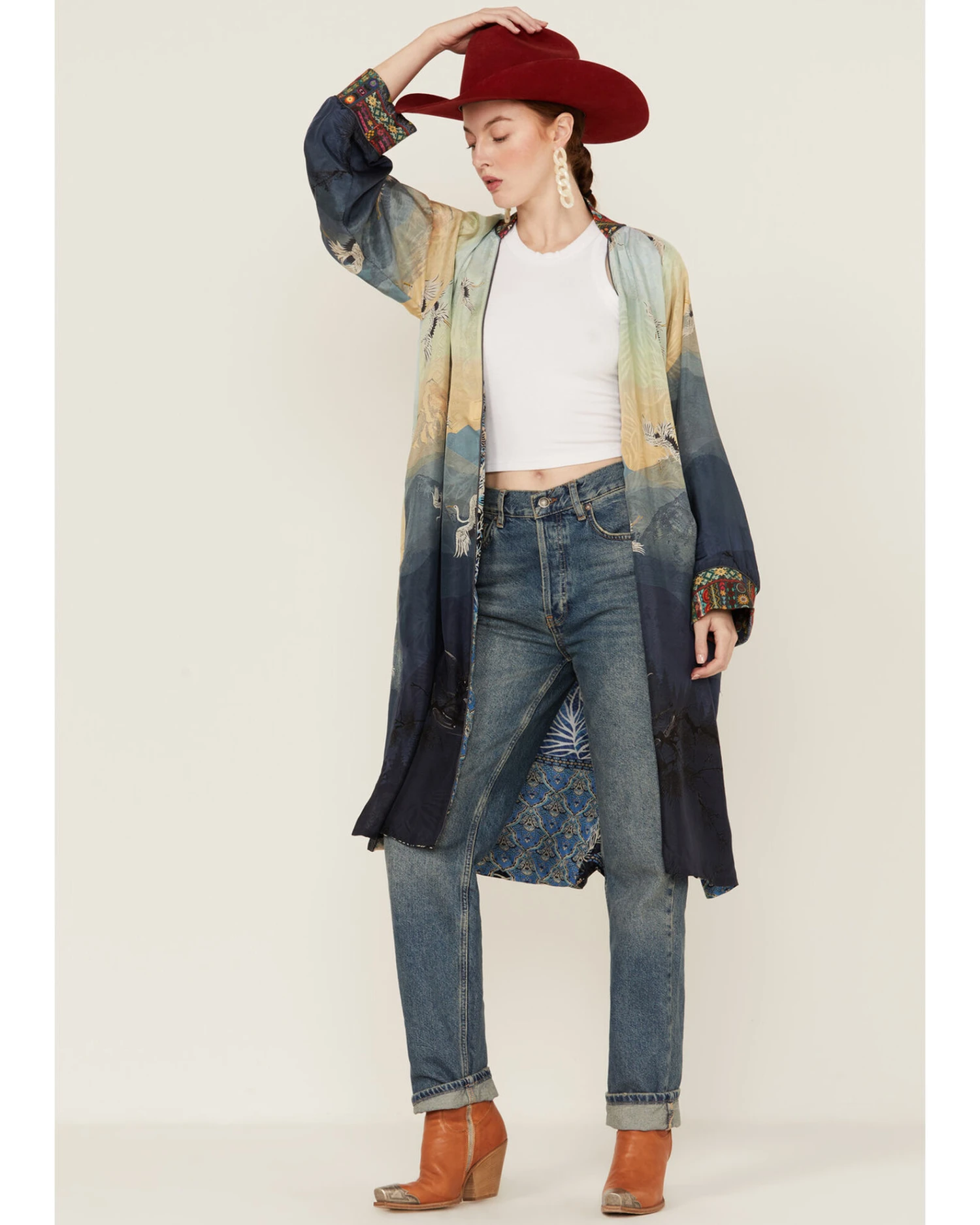 Johnny Was Women's Dew Harmony Reversible Silk Kimono 5 Johnny Was Women's Dew Harmony Reversible Silk Kimono - Image 3